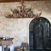 antler dining table light
