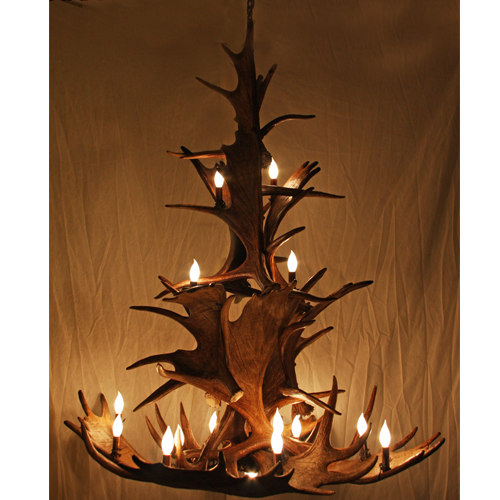 Moose antler light fixtures store