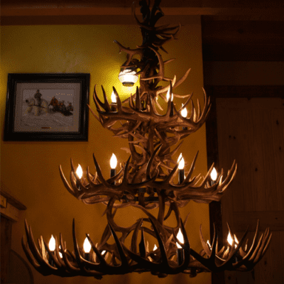 Three Tier Whitetail Deer Antler Chandelier