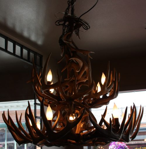 whitetail antler dining table light side view