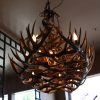 whitetail antler dining table light bottom view