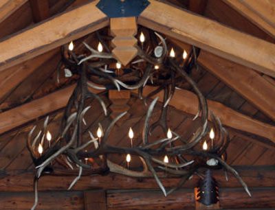 two tier elk antler chandelier