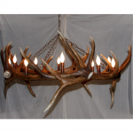 single tier elk antler chandelier