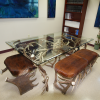 large antler dining table
