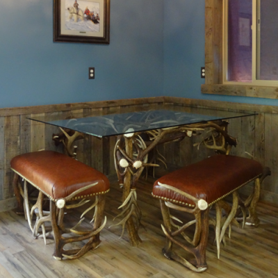 antler dining table