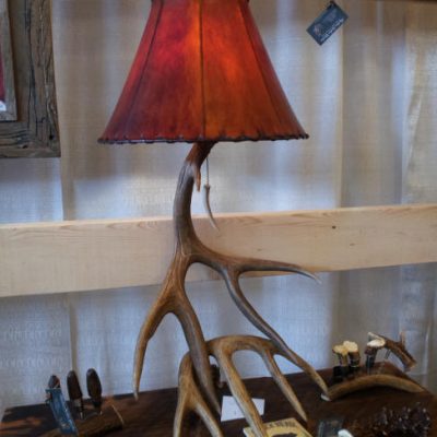 Deer antler lamp