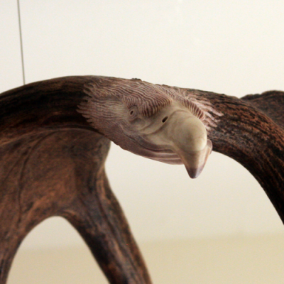 Moose Antler Eagle Carving