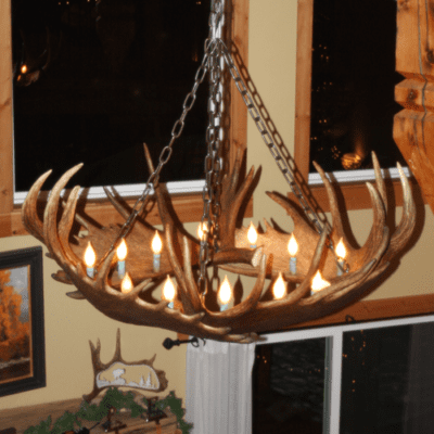 round moose antler chandelier
