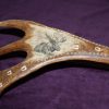 moose scrimshaw on antler cribbage board