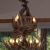 two tier whitetail antler chandelier