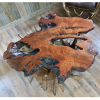 burl top moose antler coffee table