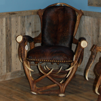 Reclining antler chair