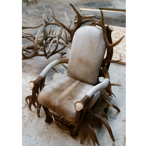 The Bone Throne Original Moose and Elk Antler Chair