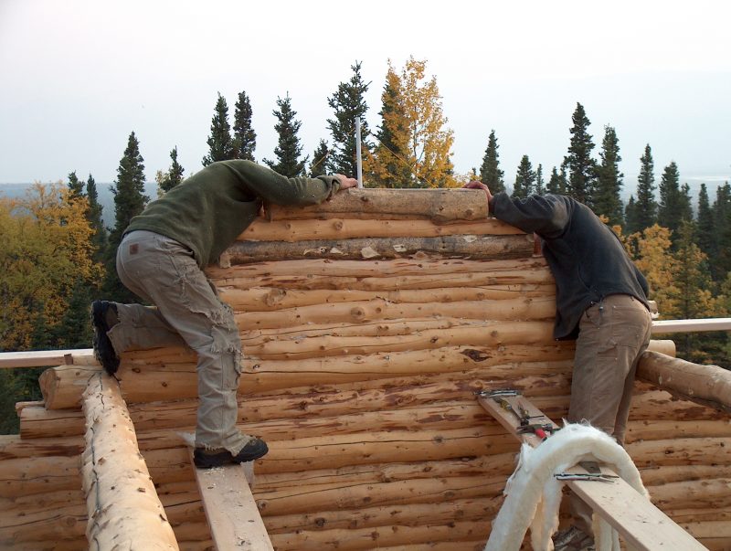 Tiny gable logs