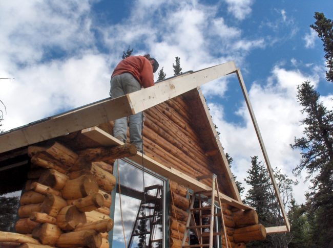 Cabin roof work