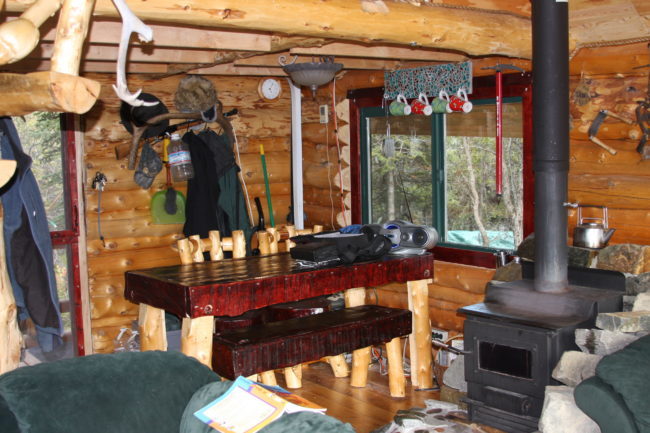 Log cabin interior