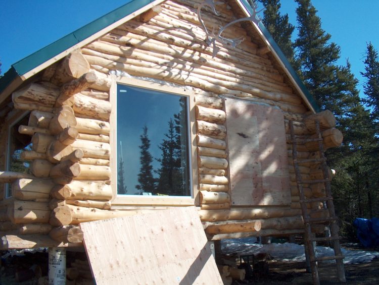 Log cabin window covers