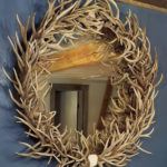 large deer antler mirror