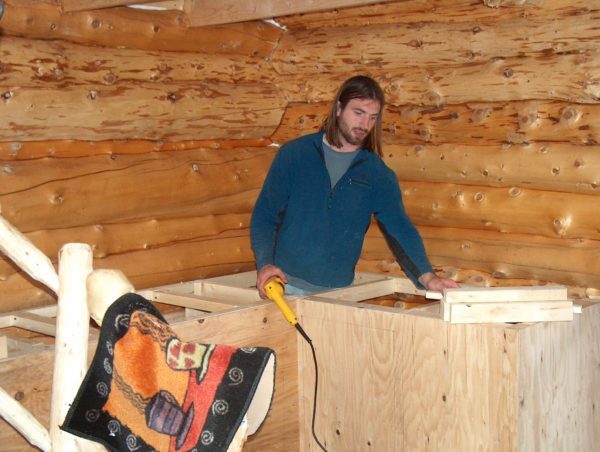 log cabin cabinet project