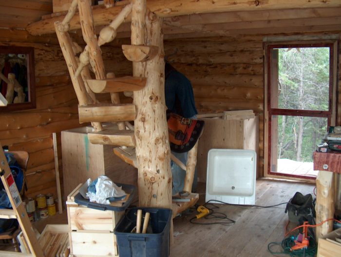 log cabin cabinets