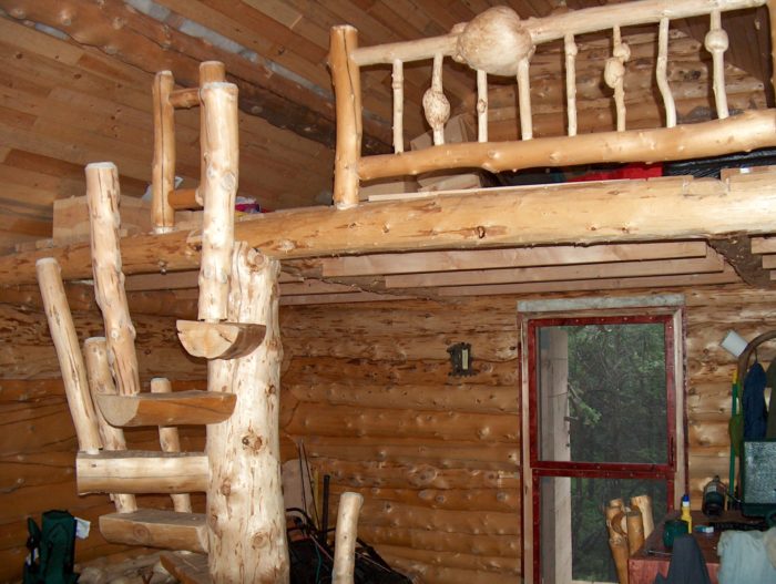 log cabin inside