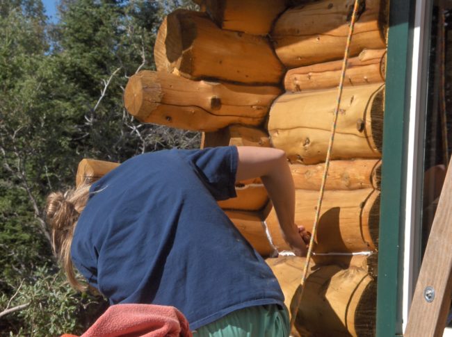 log caulking