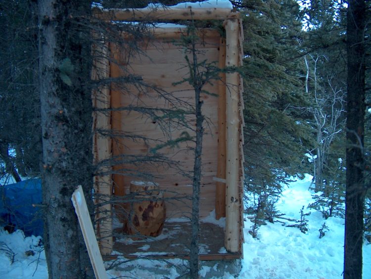log outhouse