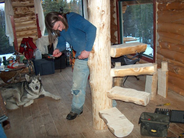 log spiral stairs