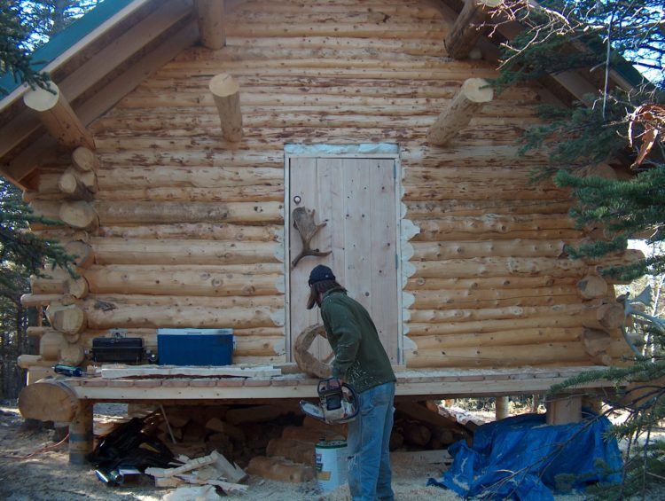 log toilet build