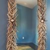 large rectangle antler mirror