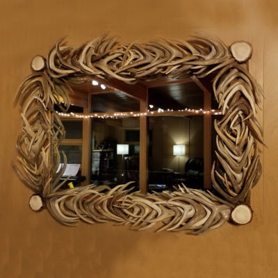 rectangle antler mirror