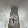 white mule deer antler ball chandelier