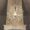 White mule deer antler ball chandelier