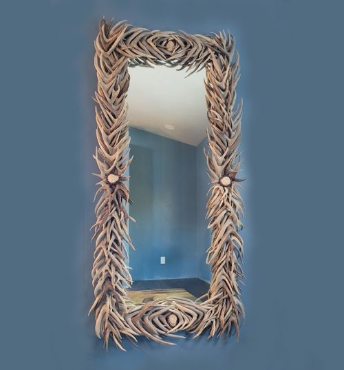 Large antler mirror
